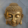 Lord Buddha Face with Leaves Wall Mural 4x4ft | Peaceful Zen Décor
