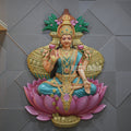 Goddess Lakshmi Wall Mural 5x4ft | Mahalakshmi Sculpture for Home & Temple
