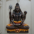 Lord Shiva Dhyana Mudra Wall Mural | 4x3ft Meditative Idol