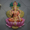 Goddess Lakshmi Wall Mural 5x4ft | Mahalakshmi Sculpture for Home & Temple
