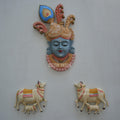 Shrinathji Mukharvind with Cows Wall Sculpture
