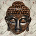Lord Buddha Face with Leaves Wall Mural 4x4ft | Peaceful Zen Décor