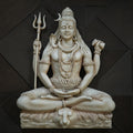Lord Shiva Dhyana Mudra Wall Mural | 4x3ft Meditative Idol