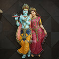 Shri Radha Krishna Wall Mural 5.5x3ft | Elegant Spiritual Décor for Home & Temple