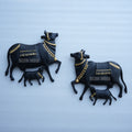 DA-68 Cow Calf Wall Hanging Sculpture - 12x12 inches