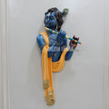 Lord Krishna Wall Mural 3.5x1.5ft | Devotional Sculpture for Home & Pooja Room