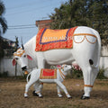 Decorative Kamdhenu Cow and Calf Sculpture Set | Life-Size 4x5ft by Dezin India
