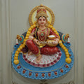 Annapurna Mata Wall Mural with Akshaya Patra🧉 - 4ft Handcrafted Art