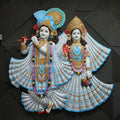 Shri Radha Krishna Wall Mural 4.5x4.5ft | Divine Mural for Home & Temple