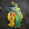 Shri Radha Krishna Wall Mural 5.5x3ft | Elegant Spiritual Décor for Home & Temple