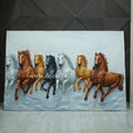 Seven Horses Wall Mural 6.5x4.5ft | Vastu Wall Art for Success & Energy