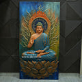 DA-128 Elegant Buddha Sitting With Tree Wall Mural | 7x3.5 ft | Zen Home Decor Accent