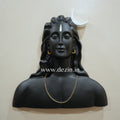 Adiyogi Wall Hanging Sculpture - 2x2ft | Premium Matte Black Finish