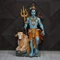 Mahadev with Nandi Wall Mural 5x3 ft | Temple & Home Decor