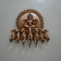 Lord Surya Narayana Wall Mural – 2x2ft | Divine Sun God with Seven Horses