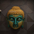 Lord Buddha Face with Leaves Wall Mural 4x4ft | Peaceful Zen Décor