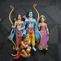 Divine Ram Darbar 3D Wall Mural - 4x3.5 ft | Shri Ram, Sita, Lakshman with Hanuman