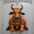 Divine Nandi 3x2.5ft Wall Mural | Handcrafted Spiritual Decor