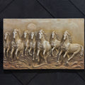 Seven Horses Wall Mural – 4x2.5ft | Symbol of Success & Positivity | Dezin India