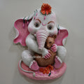 Cute Bal Ganesha with Mushak 3D Relief Mural - 3ft | Heartwarming Devotion
