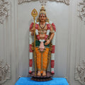 Lord Murugan Wall Mural 5x2ft | Kartikeya Sculpture for Temple & Home Décor