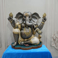 3ft Ganesha Relief Mural | Spiritual Decor of Rakta-Ganapathi