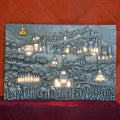 Palitana Temple Wall Hanging Mural | 6x4.5ft Shatrunjaya Mahatirth 3D Relief Art