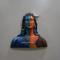 Adiyogi Wall Hanging Sculpture - 2x2ft | Premium Matte Black Finish