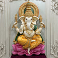Majestic Ganesha Wall Mural – 5.5ft | Grand Entrance Decor✨