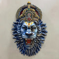 Lord Narasimha Swami Face Wall Mural 2.5ft | Powerful Spiritual Wall Art