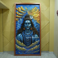Mahadev Wall Mural with Himalaya Backdrop | 8ft Life-Size Shiv Ji