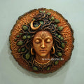 Shiv Ji Face Mural - 2ft | Sacred Belpatra Root & Leaf Decor 🍂🌿