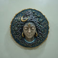 Shiv Ji Face Mural - 2ft | Sacred Belpatra Root & Leaf Decor 🍂🌿